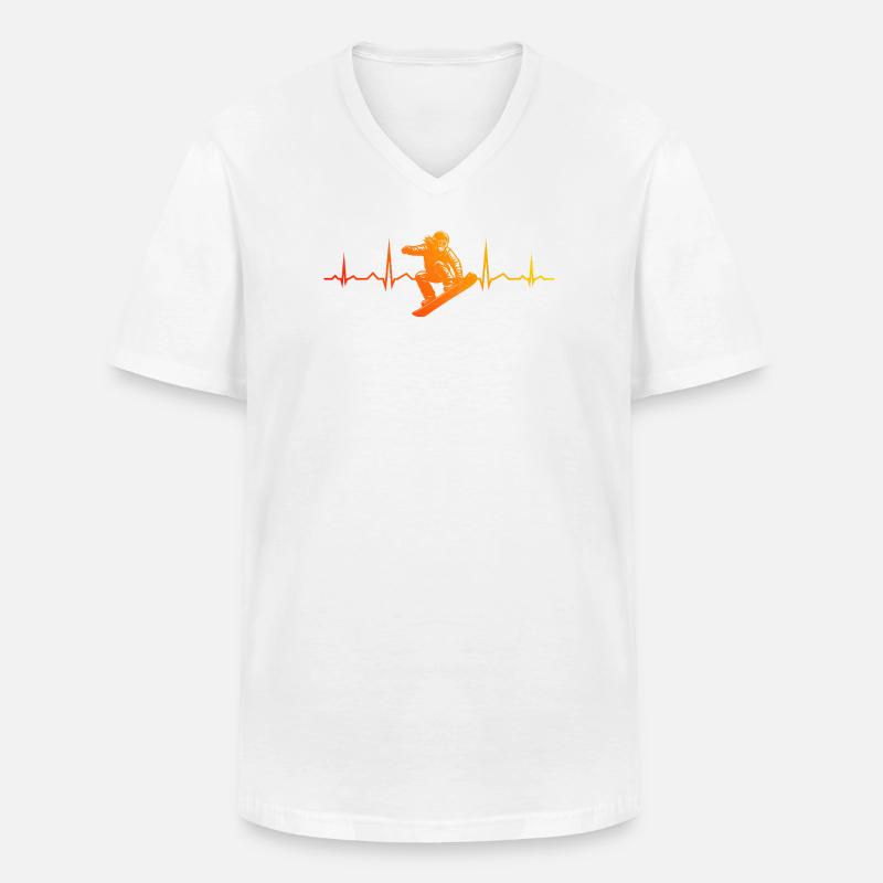 Snowboard Motiv mit Wiedererkennungswert - Männer-T-Shirt mit V-Ausschnitt - Weiß