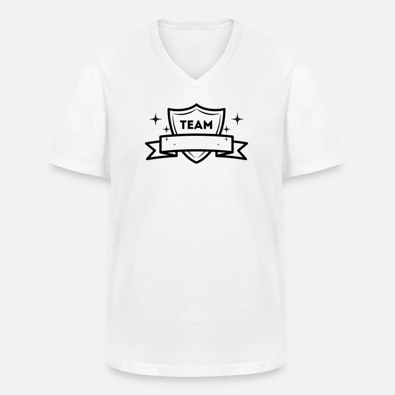 Team - Geschenkidee - Symbole - Männer-T-Shirt mit V-Ausschnitt - Weiß