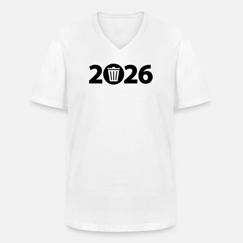 Trash 2026, Abfall 2026, Dreck 2026 - Männer-T-Shirt mit V-Ausschnitt - Weiß
