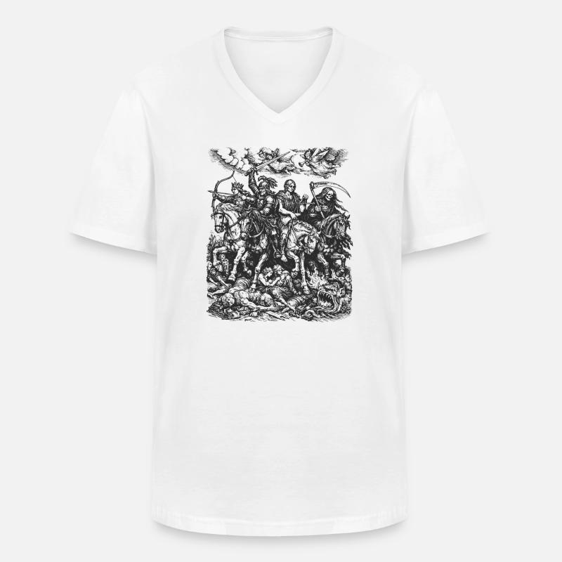 Vier Reiter der Apokalypse - Männer-T-Shirt mit V-Ausschnitt - Weiß