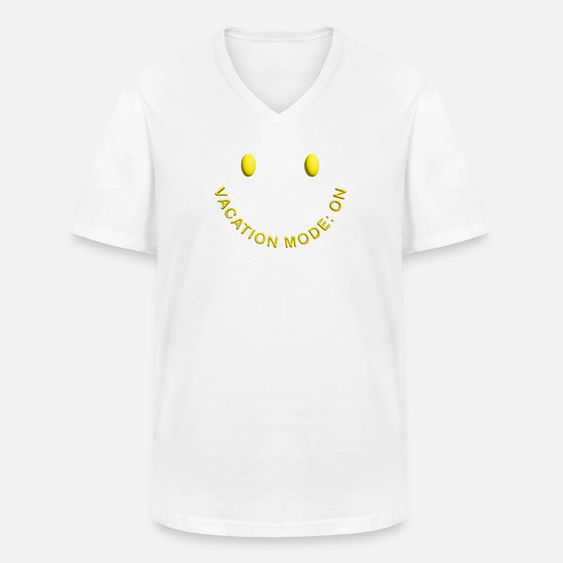 Vacation Mode On Gute Laune Statement - Männer-T-Shirt mit V-Ausschnitt - Weiß