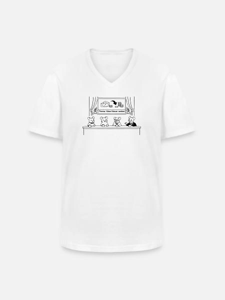 Mouse Mice Cheese Tax Lower - Men's V-Neck T-Shirt - white