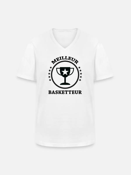 Best Basketball Player - Men's V-Neck T-Shirt - white