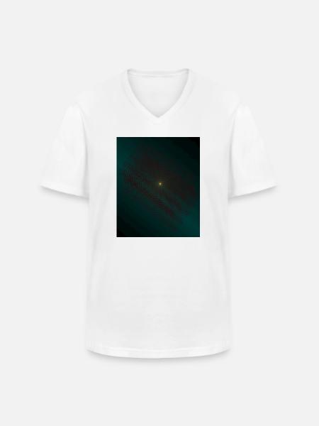 Teal Ringenspiral im Zentrum - Männer-T-Shirt mit V-Ausschnitt - Weiß