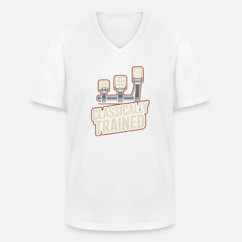 Classically Trained Petrolhead KFZ Mechaniker - Männer-T-Shirt mit V-Ausschnitt - Weiß