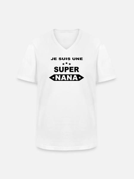 Je suis une super nana - T-shirt col V Homme - blanc