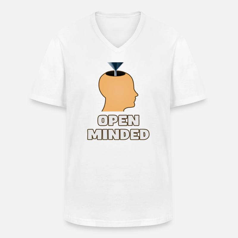 Open Minded - Offener Geist - Männer-T-Shirt mit V-Ausschnitt - Weiß
