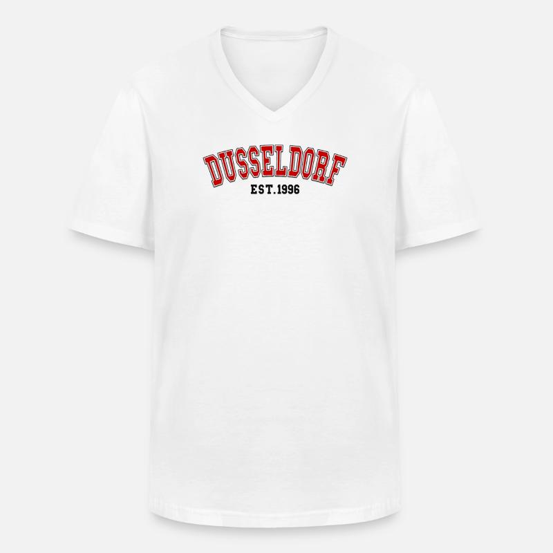 Düsseldorf gegründet 1996 - Männer-T-Shirt mit V-Ausschnitt - Weiß