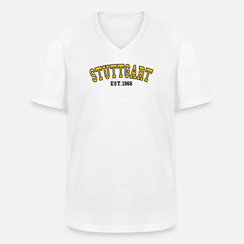 Stuttgart gegründet 1966 - Männer-T-Shirt mit V-Ausschnitt - Weiß