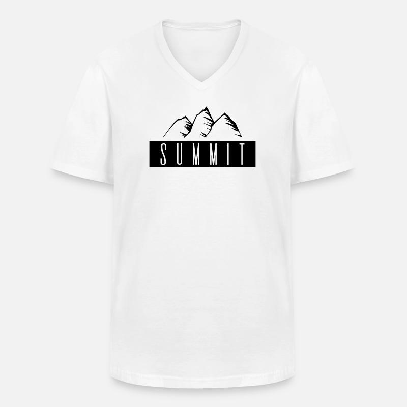 Gipfel - Männer-T-Shirt mit V-Ausschnitt - Weiß