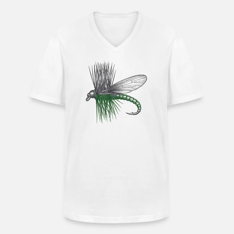 Der Master's Fly - Männer-T-Shirt mit V-Ausschnitt - Weiß