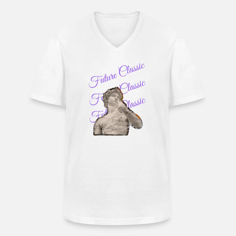 Future Classic – Retro Art Style - Männer-T-Shirt mit V-Ausschnitt - Weiß