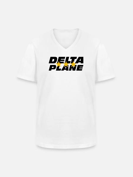 Logo Delta Plane Étoiles d'Excellence - T-shirt col V Homme - blanc