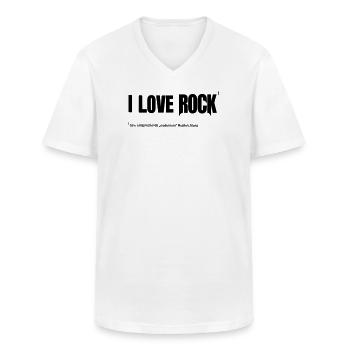 I Love Rock - Männer-T-Shirt mit V-Ausschnitt - Weiß - Vorne - AI Model Male 185 light (185cm)
