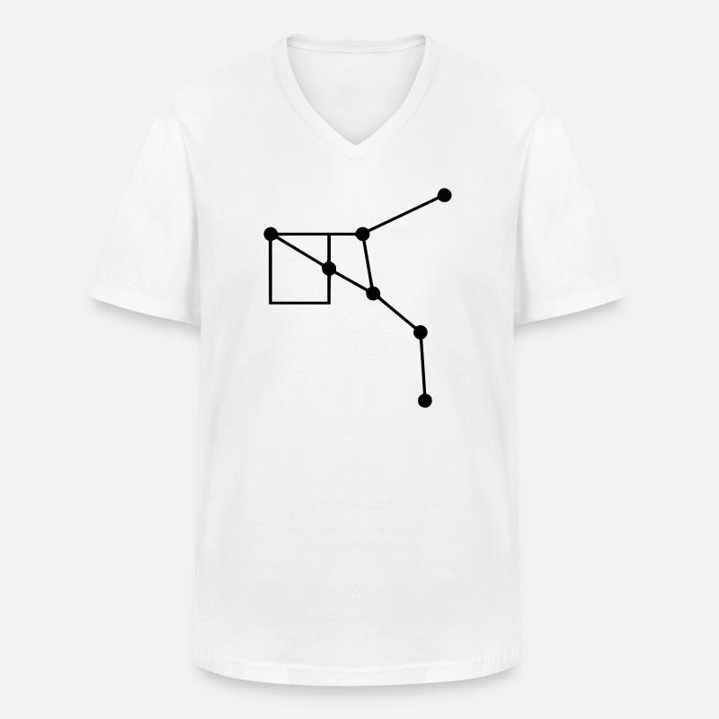Sternbild Geometrie Linien - Männer-T-Shirt mit V-Ausschnitt - Weiß