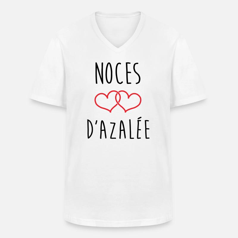 Azaleas Hochzeit 57 Jahre Ehe - Männer-T-Shirt mit V-Ausschnitt - Weiß