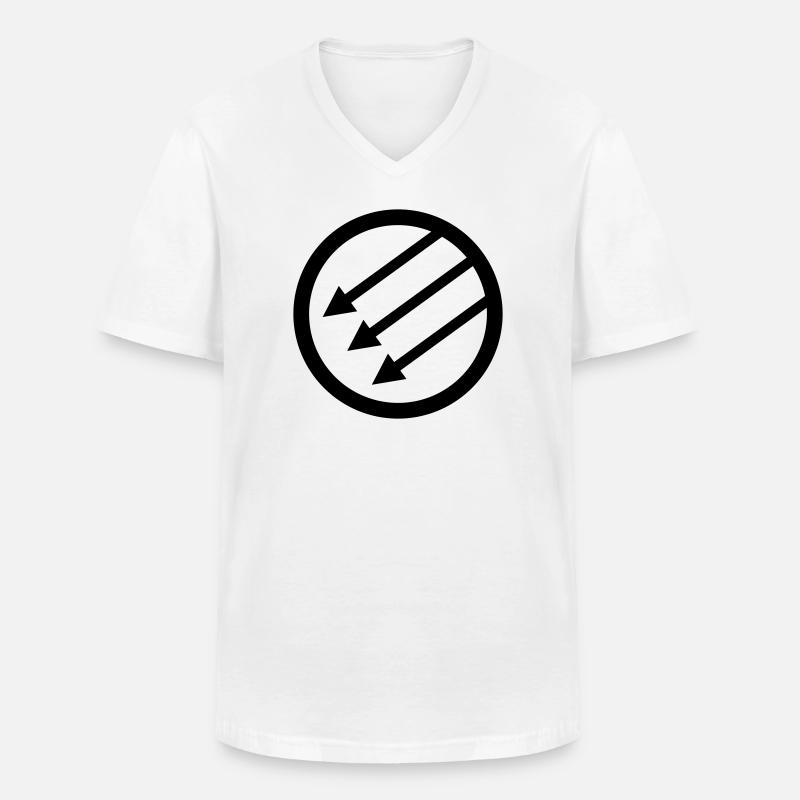 Iron Front / Eiserne Front / Järnfronten - Männer-T-Shirt mit V-Ausschnitt - Weiß