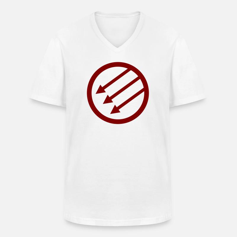 Iron Front / Eiserne Front / Järnfronten - Männer-T-Shirt mit V-Ausschnitt - Weiß