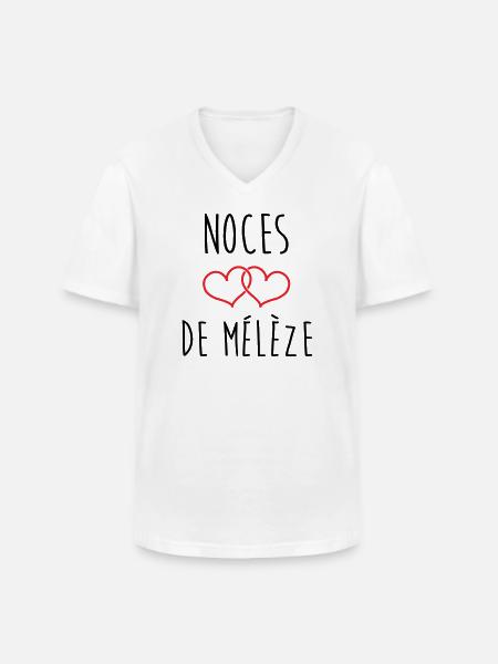 Larch Wedding 69 Jahre Ehe - Männer-T-Shirt mit V-Ausschnitt - Weiß