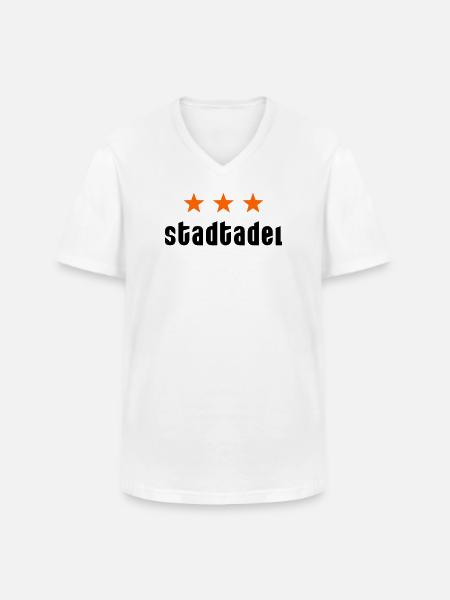 Stadtadel mit Sternen - Männer-T-Shirt mit V-Ausschnitt - Weiß