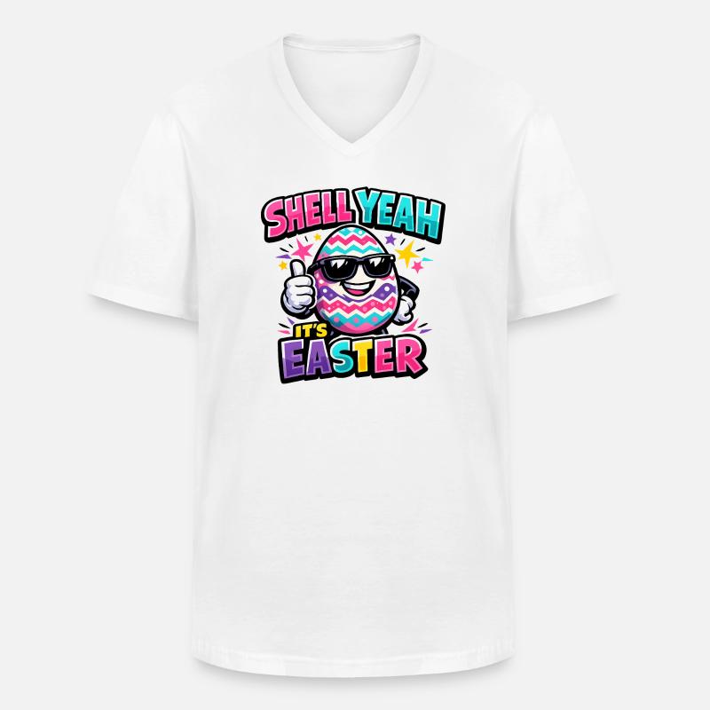 Hell Yeah It's Easter - Männer-T-Shirt mit V-Ausschnitt - Weiß