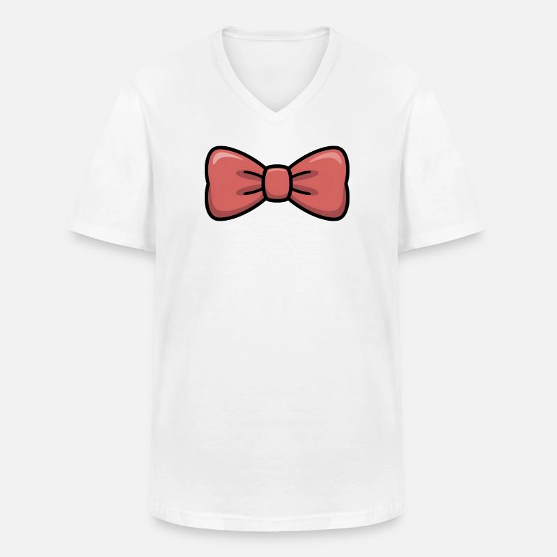 Fliege comic - Männer-T-Shirt mit V-Ausschnitt - Weiß