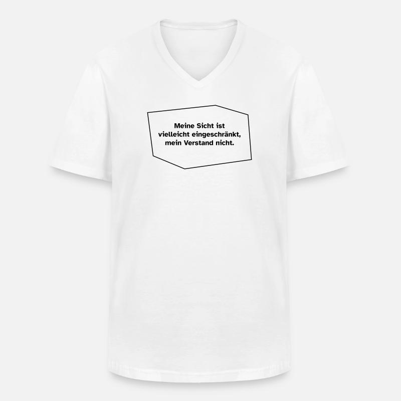 Sicht eingeschränkt, Verstand nicht. - Männer-T-Shirt mit V-Ausschnitt - Weiß