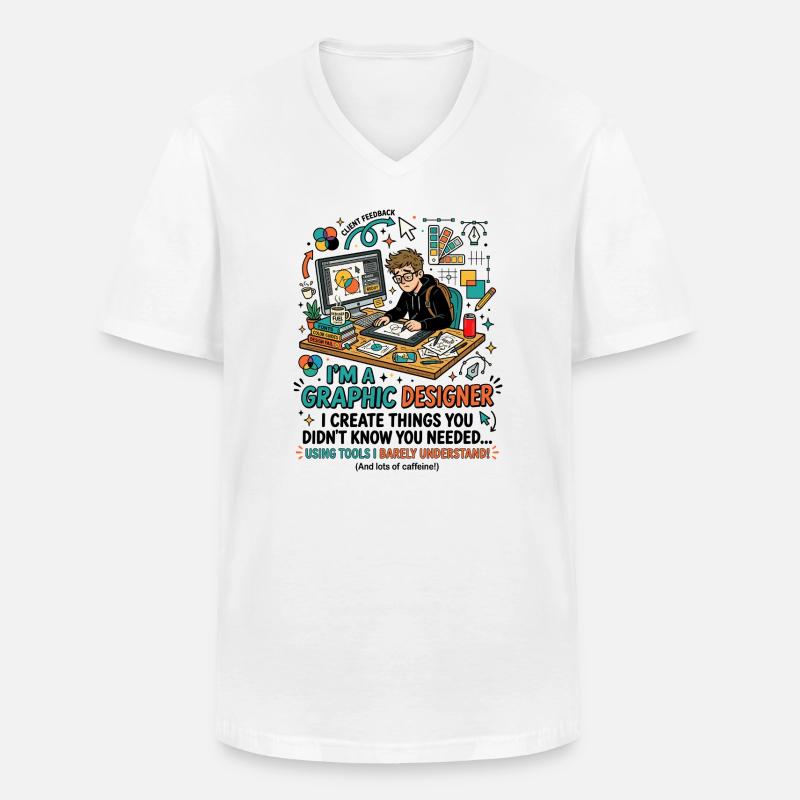 Graphic Designer Tools Humor Spruch - Männer-T-Shirt mit V-Ausschnitt - Weiß