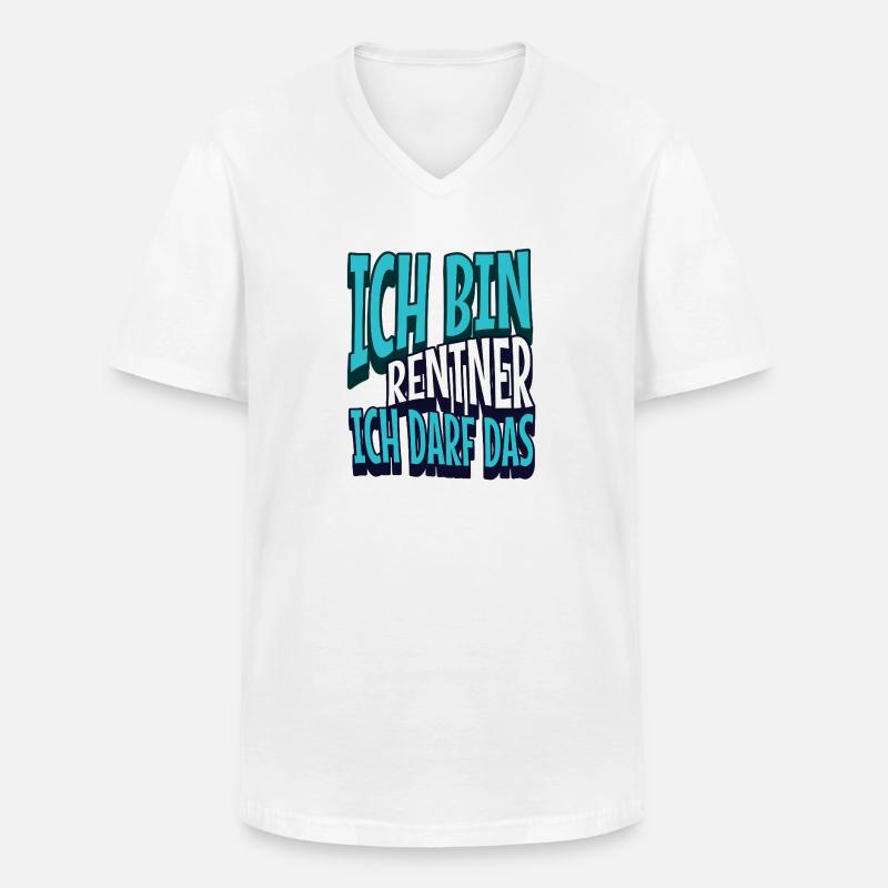 Rentner darf das - Männer-T-Shirt mit V-Ausschnitt - Weiß
