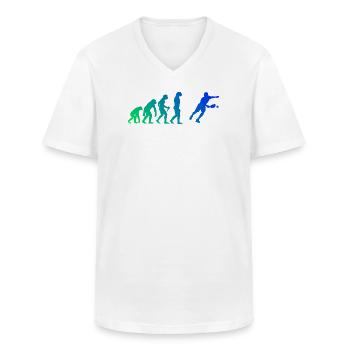 Pickleball pro Geschenk für Pickleball Athlet Fans - Männer-T-Shirt mit V-Ausschnitt - Weiß - Vorne - AI Model Male 185 light (185cm)