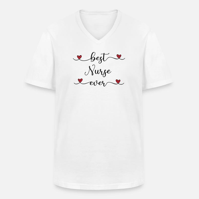 beste Krankenschwester - Männer-T-Shirt mit V-Ausschnitt - Weiß