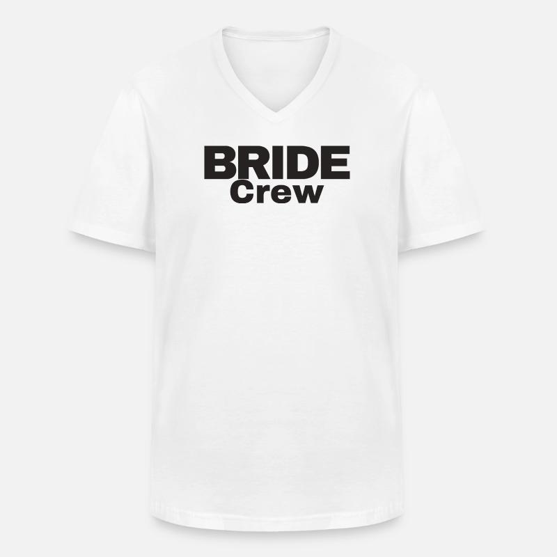Bride Crew - Männer-T-Shirt mit V-Ausschnitt - Weiß
