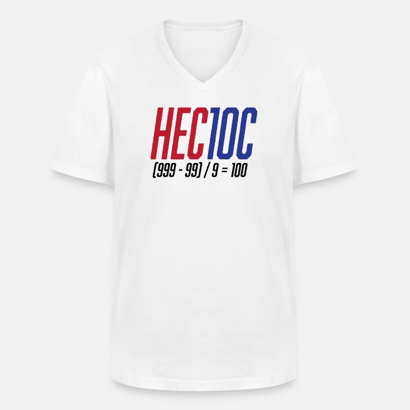Hectoc Kopfrechenspiel, Mathe - Männer-T-Shirt mit V-Ausschnitt - Weiß