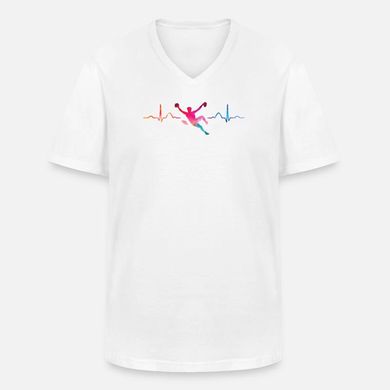 Boulderer Herzschlag Boulder Bouldern - Männer-T-Shirt mit V-Ausschnitt - Weiß