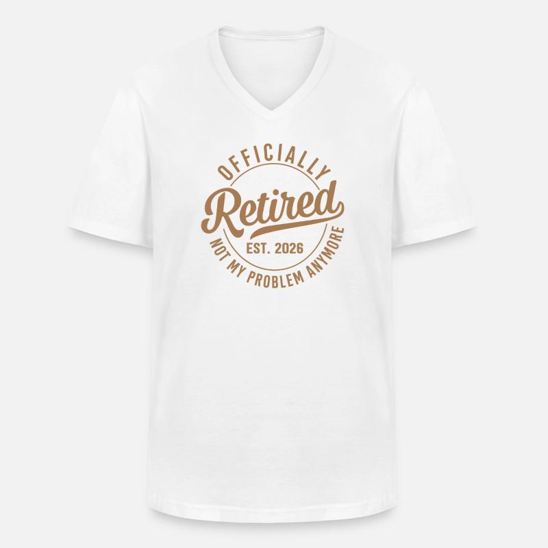 Offiziell Ruhestand Est 2026 - Männer-T-Shirt mit V-Ausschnitt - Weiß