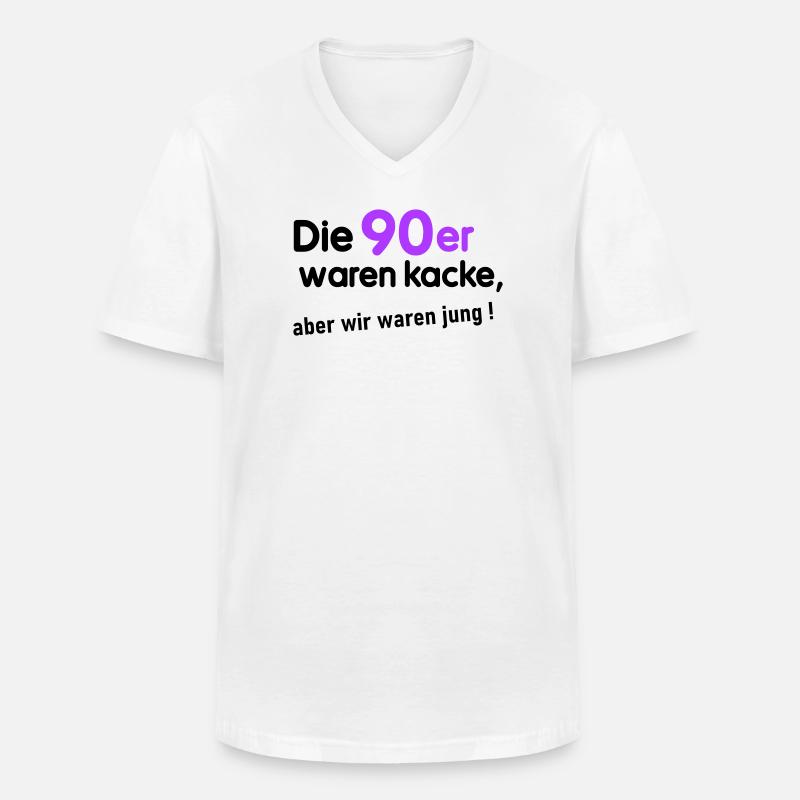90er waren kacke - Männer-T-Shirt mit V-Ausschnitt - Weiß