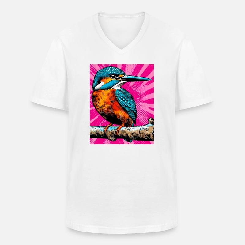 Eisvogel - Männer-T-Shirt mit V-Ausschnitt - Weiß