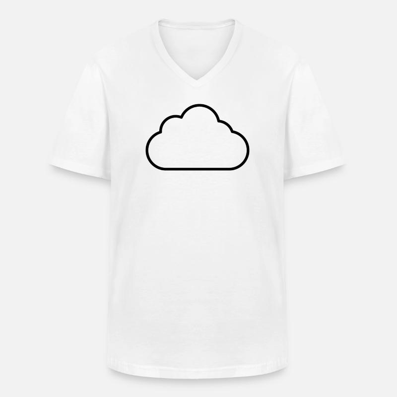 Wolkenumriss - Männer-T-Shirt mit V-Ausschnitt - Weiß