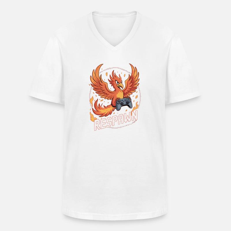 Phönix Controller Respawn - Männer-T-Shirt mit V-Ausschnitt - Weiß