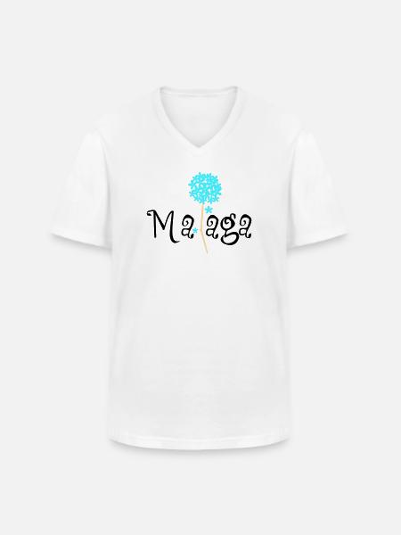 Malaga Biznaga - Men's V-Neck T-Shirt - white