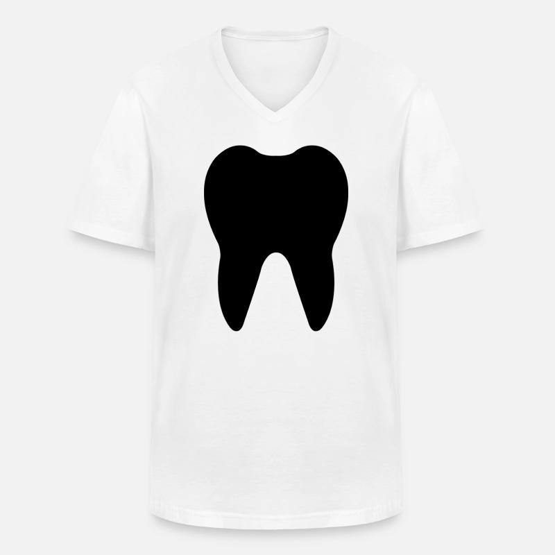 Zahnzähne - Männer-T-Shirt mit V-Ausschnitt - Weiß