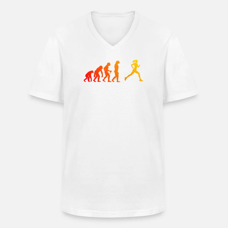 Geschenkidee für eine Running mit Running - Männer-T-Shirt mit V-Ausschnitt - Weiß