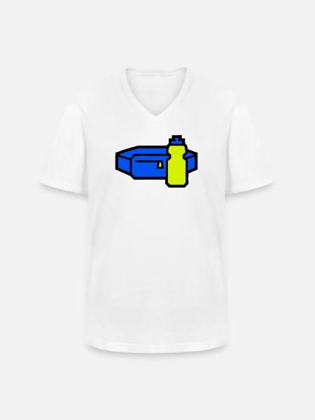 Practical Hydration Belt Runner - Men's V-Neck T-Shirt - white