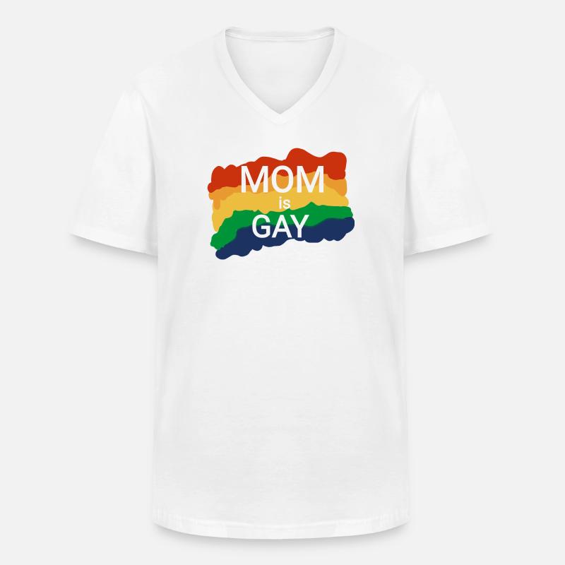 Lesbisch Mutter zum Mutterwürdigkeiten  - Männer-T-Shirt mit V-Ausschnitt - Weiß