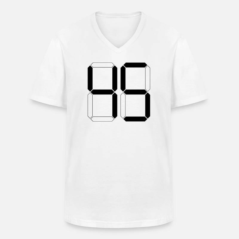 NUMMER 45 Fünfundvierzig Geschenk Digital - Männer-T-Shirt mit V-Ausschnitt - Weiß
