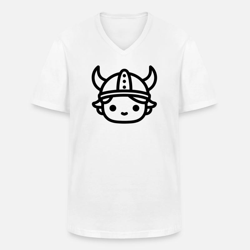 Wikinger - Männer-T-Shirt mit V-Ausschnitt - Weiß