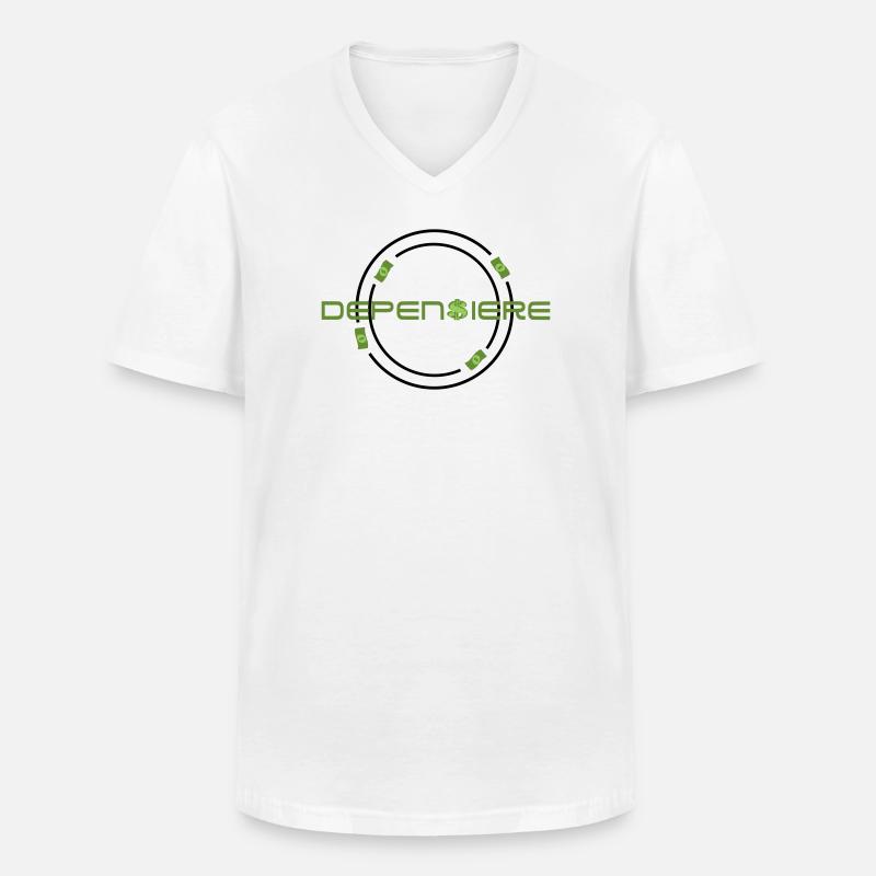 Spender - Männer-T-Shirt mit V-Ausschnitt - Weiß