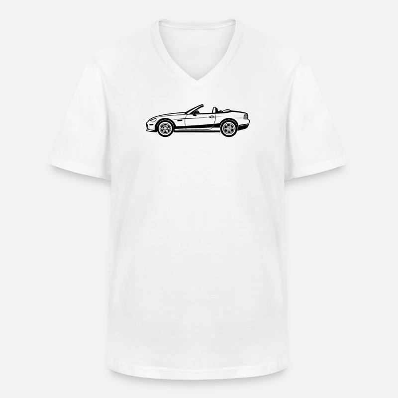 Cabriolet - Männer-T-Shirt mit V-Ausschnitt - Weiß