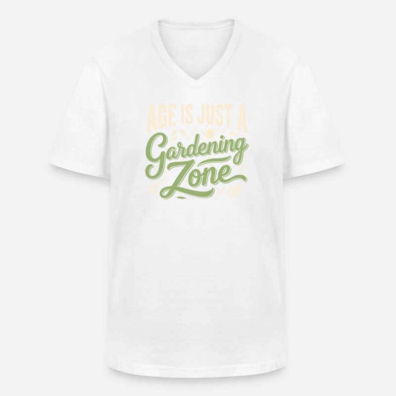 Alter nur Gartenzone | Gärtner Spruch - Männer-T-Shirt mit V-Ausschnitt - Weiß