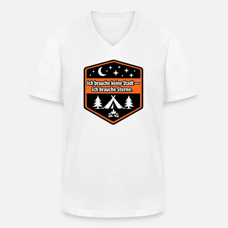 Camper van, panel van, motorhome - Men's V-Neck T-Shirt - white